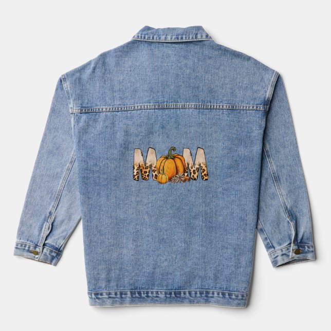 Veste En Jean Merci à maman Citrouille Leopart (Verso)