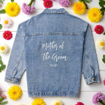 Veste En Jean Mère de la Fête des mariées Mariage Groom<br><div class="desc">Mère de la Groom Denim Veste pour Fête des mariées Mariage avec texte blanc. D'autres produits avec ce design sont dans la collection ci-dessous.</div>