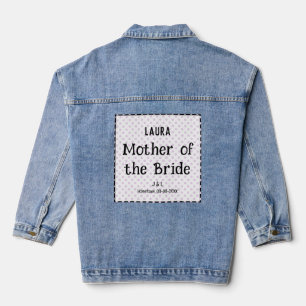 Veste En Jean Mère de la Mariée Mariage Personnalisé Élégant