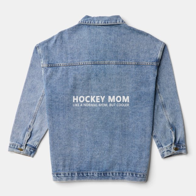 Veste En Jean Mère Hockey sur glace maman (Verso)