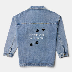 Veste En Jean Mes Chats Marchent Sur Moi