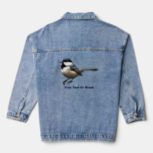 Veste En Jean Mésange à tête noire mignonne