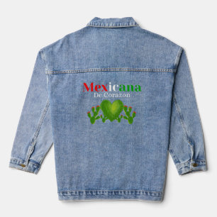 Veste En Jean Mexicana De Corazon - Coeur Vert Cactus