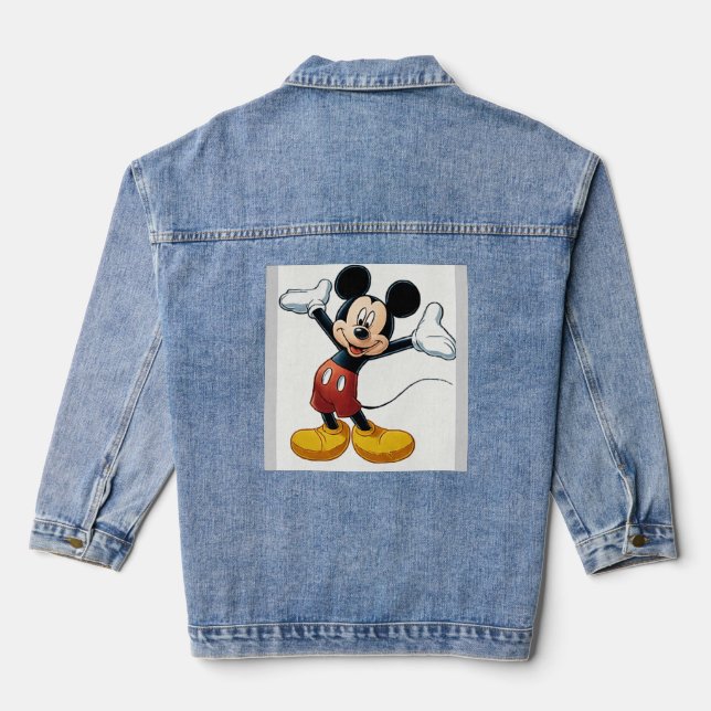 Veste En Jean Mickey Mouse Pumpkin Character – Halloween Cartoon (Verso)