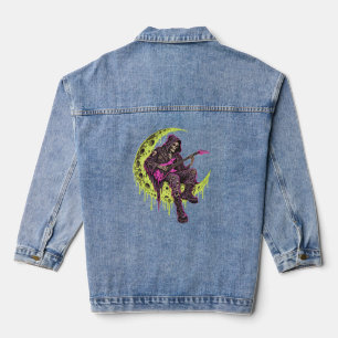 Veste En Jean MIDNIGHT SHRED - Décapage acide psychédélique