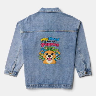 Veste En Jean Mignon Chien Medusa Mythologique Drôle Maillot de 