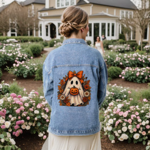 Veste En Jean Mignon Fantôme Halloween Kawaii Citrouille Saison 