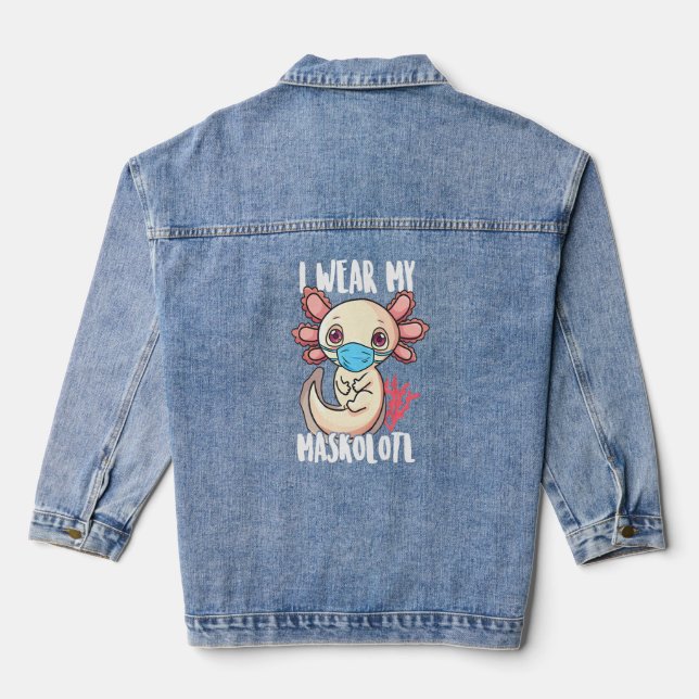 Veste En Jean Mignonne Axolotl Pour Enfants Garçons Filles Axolo (Verso)