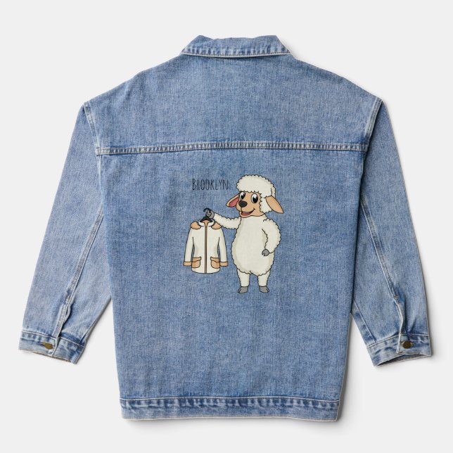 Veste En Jean Mignonne brebis avec blouson (Verso)