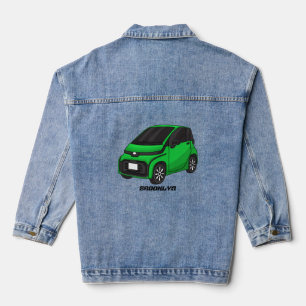 Veste En Jean Mignonne micro-voiture verte