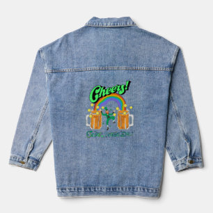 Veste En Jean Mikitiez verdoyante Saint Patrick's Day irishbeer