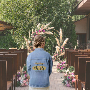 Veste En Jean Minimaliste Noir & Or Demoiselle à Madame Cérémoni