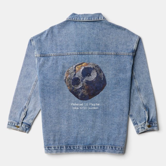 Veste En Jean Mission de scoutisme à Astéroïde 16 Psyche (Verso)