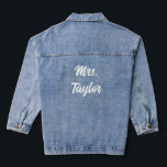 Veste En Jean Mme Honeymoon Engagement Party Cadeaux Mariée à êt<br><div class="desc">Mme Honeymoon Engagement Party Dons Mariée À Être Denim Veste</div>