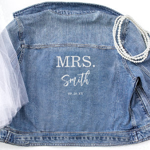 Veste En Jean Mme Script Bridal Custom Jean Mariage