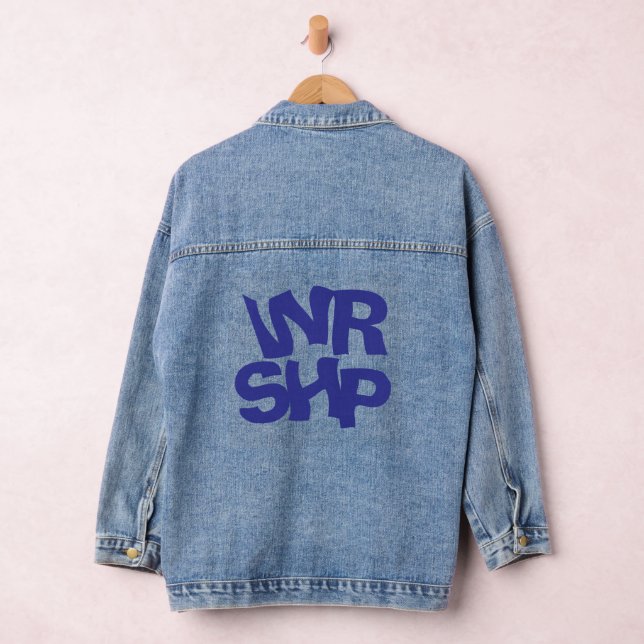 VESTE EN JEAN MODÈLE EN BLANC (Hangar)