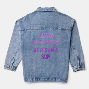 Veste En Jean Mois Militaire Violet Augmenté