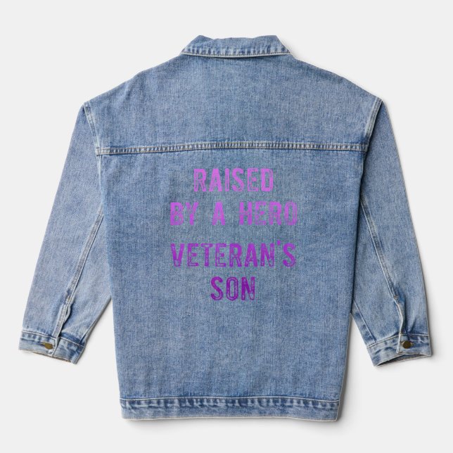 Veste En Jean Mois Militaire Violet Augmenté (Verso)