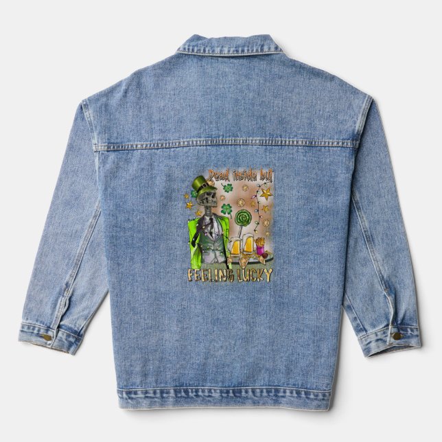 Veste En Jean Mort À L'Intérieur Mais Sentent Lucky (Verso)