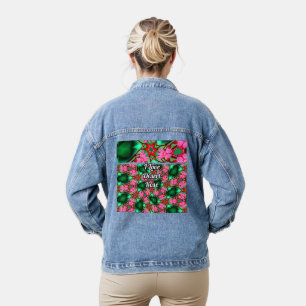Veste En Jean Motif Rose du désert
