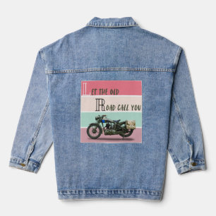 Veste En Jean Moto Vintage - Laissez la vieille route vous appel