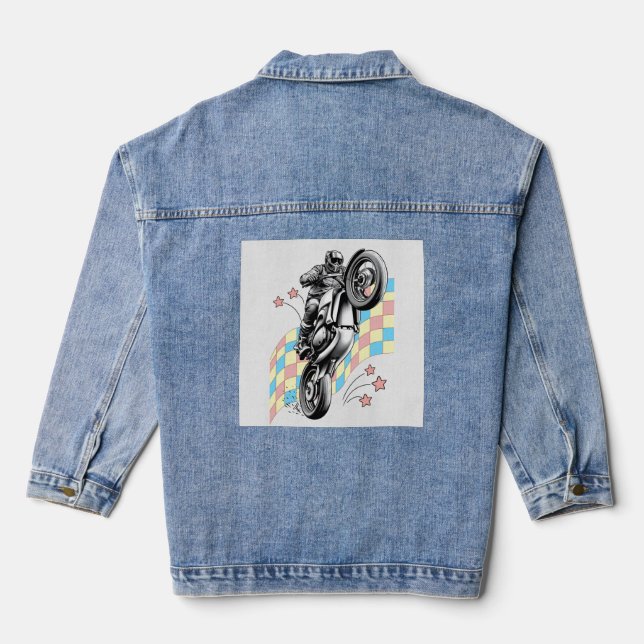 Veste En Jean motocycliste (Verso)