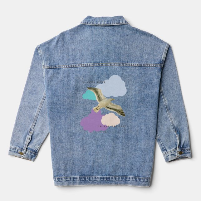 Veste En Jean Mouette dans les Nuages  (Verso)