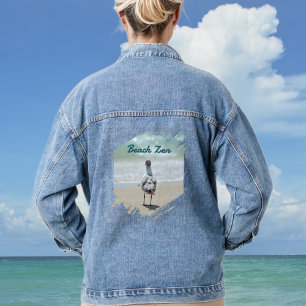 Veste En Jean Mouette Zen Plage Côtière