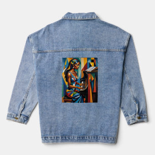 Veste En Jean Musicien Abstrait coloré Jouant T-shirt Piano