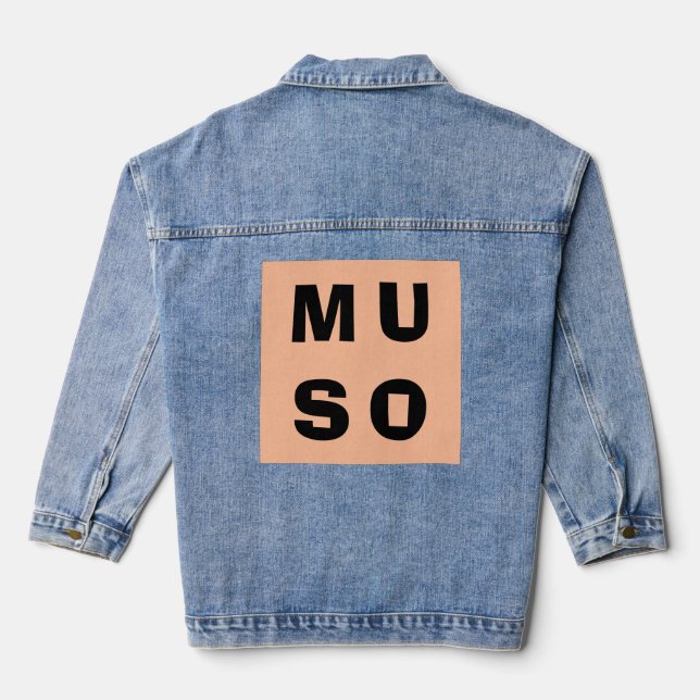 Veste En Jean Musicien Musicien Moderne Stylé Musique Lover Peac (Verso)