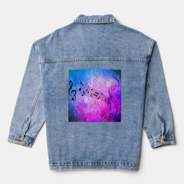Veste En Jean musique abstraite (Verso)