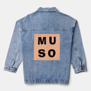Veste En Jean Muso Musicien Amateur de Musique Moderne et Élégan