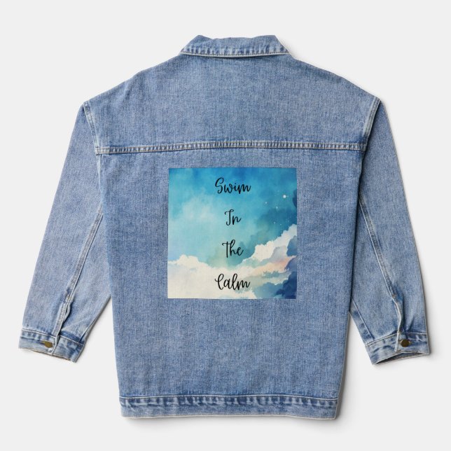 Veste En Jean Nager Dans Le Calme (Verso)