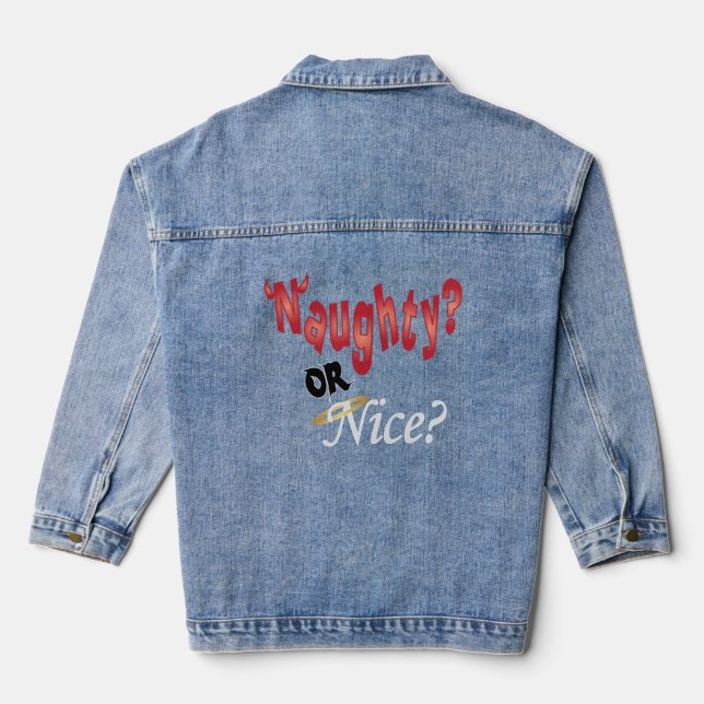 Veste En Jean Naughty ou Nice (Verso)