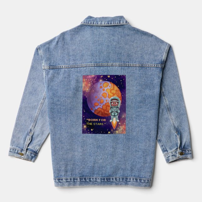 Veste En Jean Né des étoiles, astronaute (Verso)