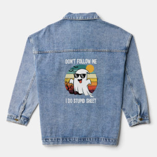 Veste En Jean Ne me suivez pas, je fais une feuille stupide Fant