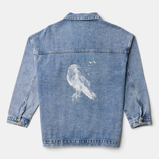 Veste En Jean Né pour être libre (Verso)