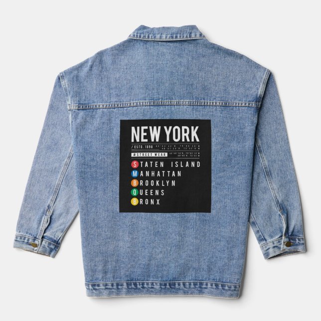 Veste En Jean New York 5 Boroughs (Verso)