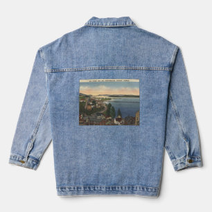 Veste En Jean Newport VT Lake Memphremagog Style Vintage des ann