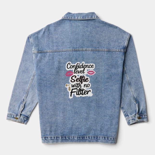 Veste En Jean Niveau de confiance - Aucun devis de sélection de  (Verso)