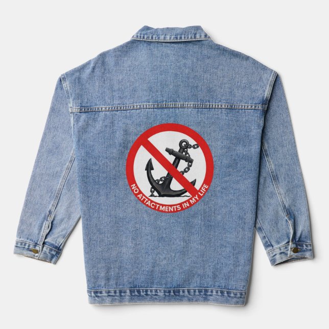 Veste En Jean No attachments in my life (Verso)