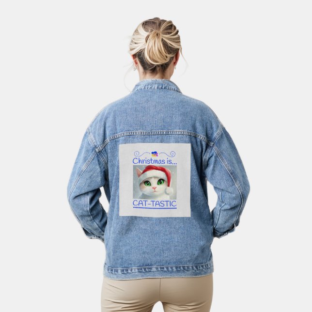 Veste En Jean Noël est félin fantastique Chat unique (Modèle)