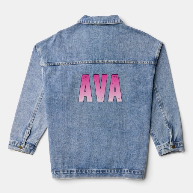 Veste En Jean Nom rose Ava (Verso)