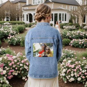 Veste En Jean Noms personnalisés et AMOUR photo