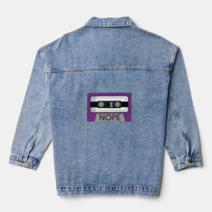 Veste En Jean Nope Asexué Pride Rainbow Retro Ace LGBTQ MIxtape