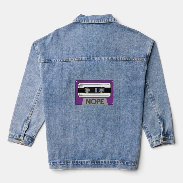 Veste En Jean Nope Asexué Pride Rainbow Retro Ace LGBTQ MIxtape (Verso)