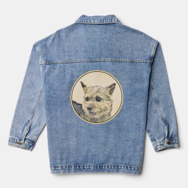Veste En Jean Norwich Terrier Peinture - Cute Original Chien Art (Verso)