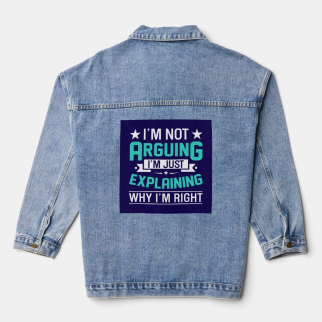 Veste En Jean Not Arguing Just Right-64692 (Verso)