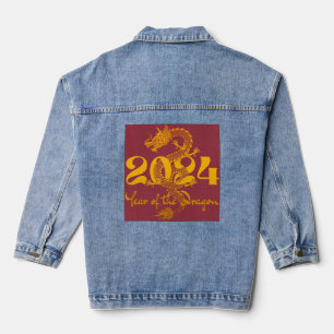 Veste En Jean Nouvel An chinois 2024 Année du Dragon