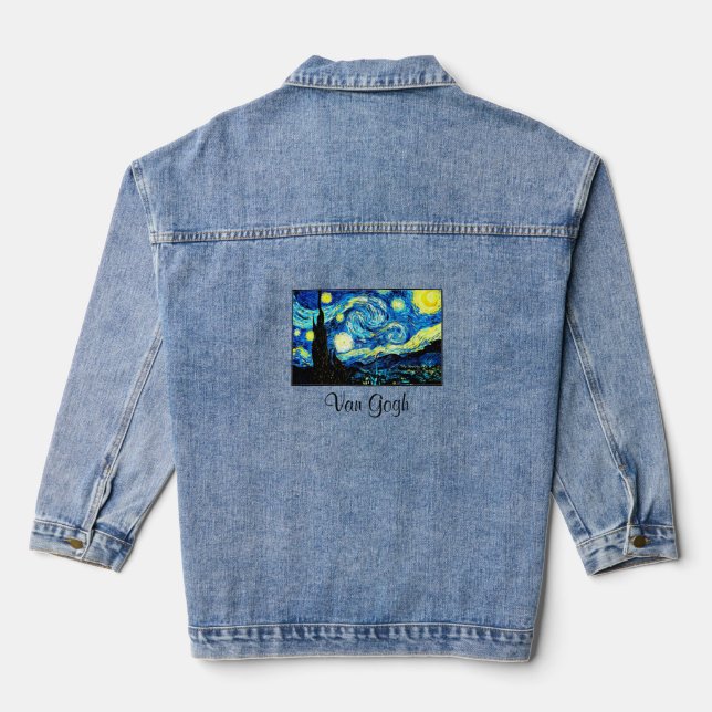 Veste En Jean Nuit étoilée par Vincent van Gogh (Verso)